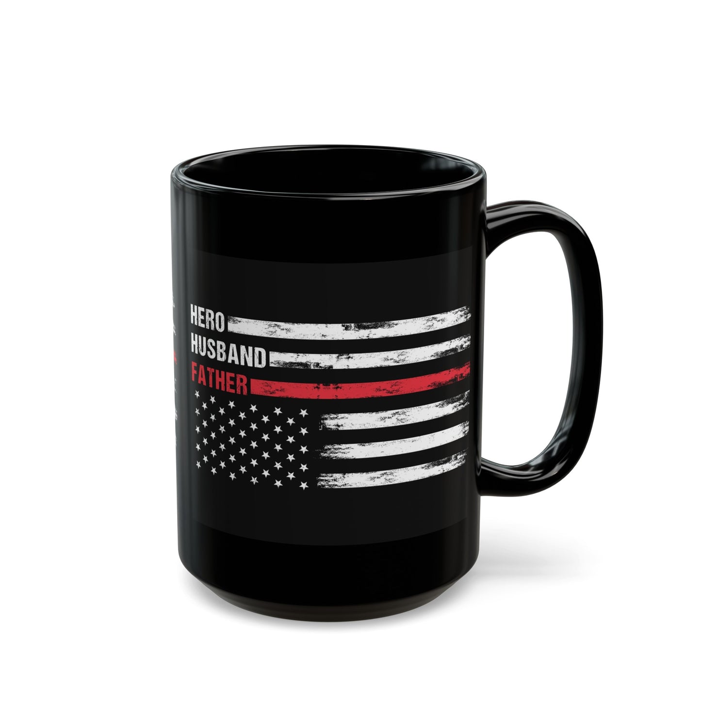 Hero Husband Father Black Mug (11oz, 15oz)
