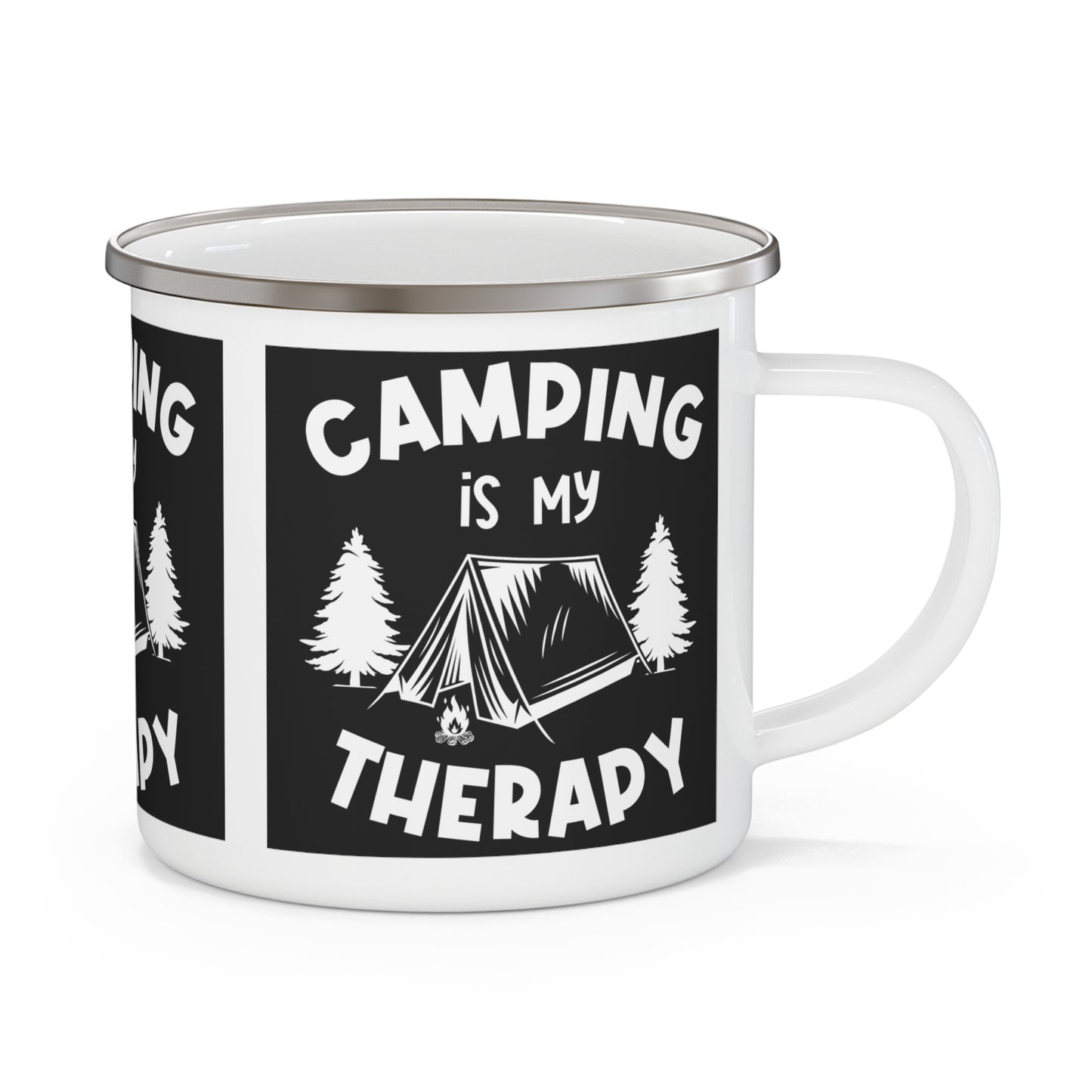 Camping Is My Therapy Enamel Camping Mug