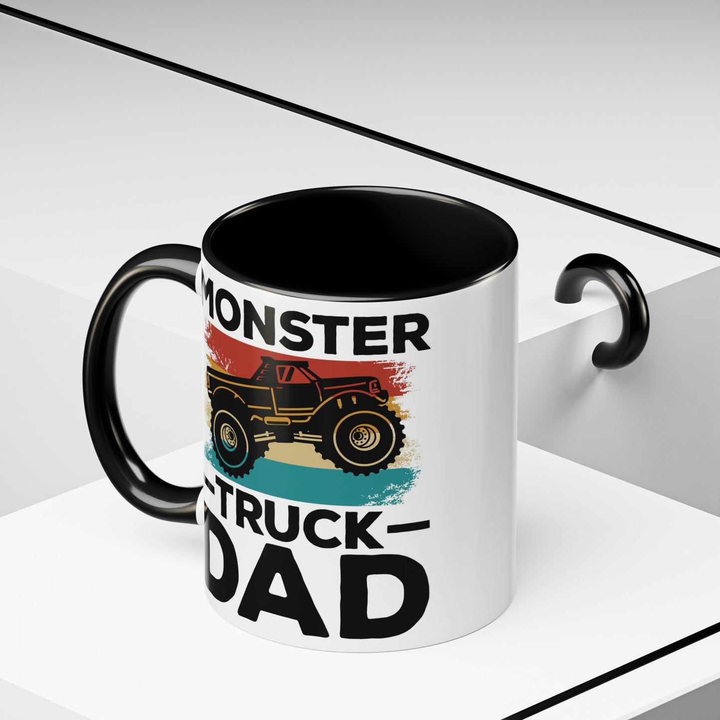 Monster Truck Dad Accent Coffee Mug, 11oz