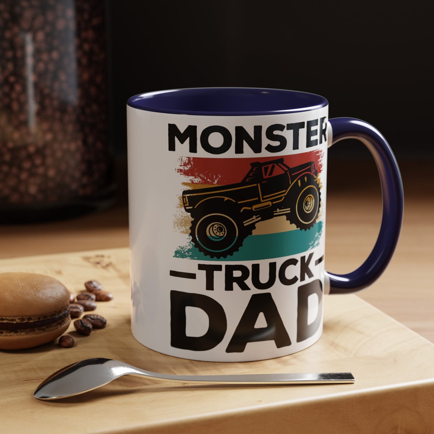 Monster Truck Dad Accent Coffee Mug, 11oz