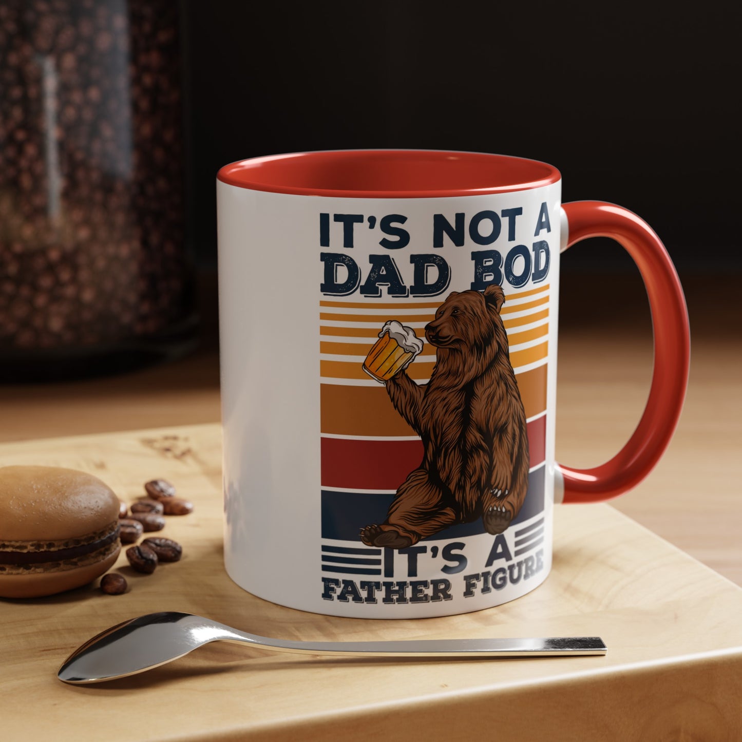 Dad Bod Father Figure Accent Coffee Mug, 11oz