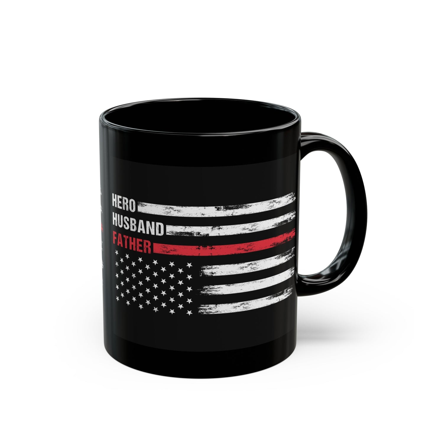 Hero Husband Father Black Mug (11oz, 15oz)