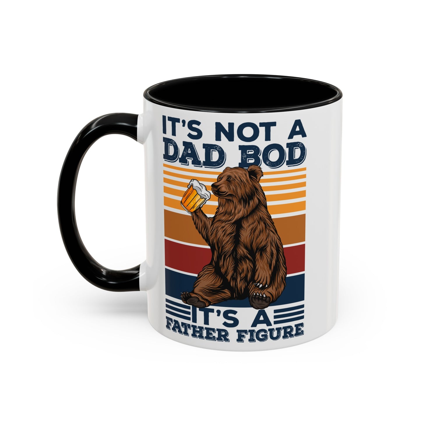 Dad Bod Father Figure Accent Coffee Mug, 11oz