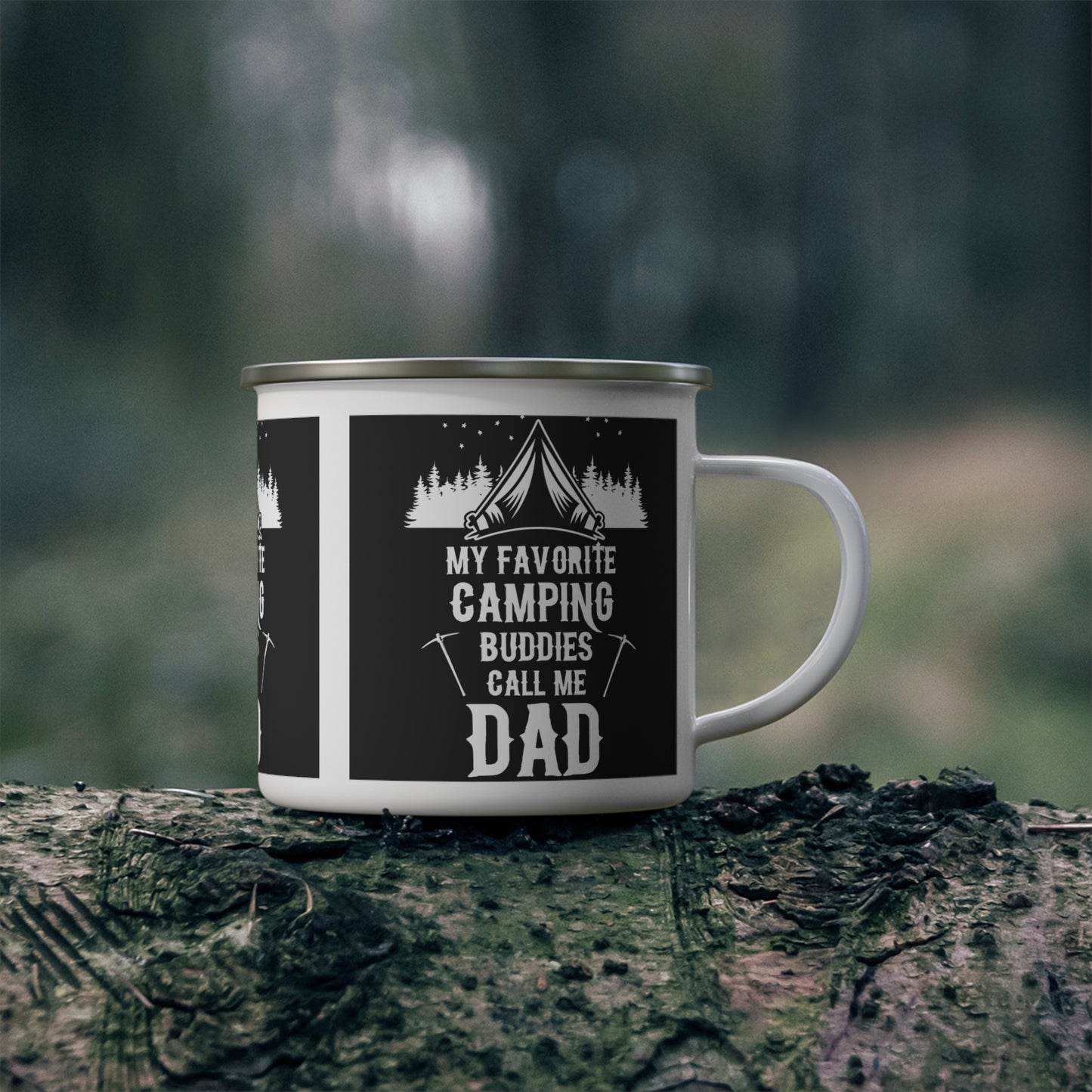 Camp Buddies Call Me Dad Enamel Camping Mug