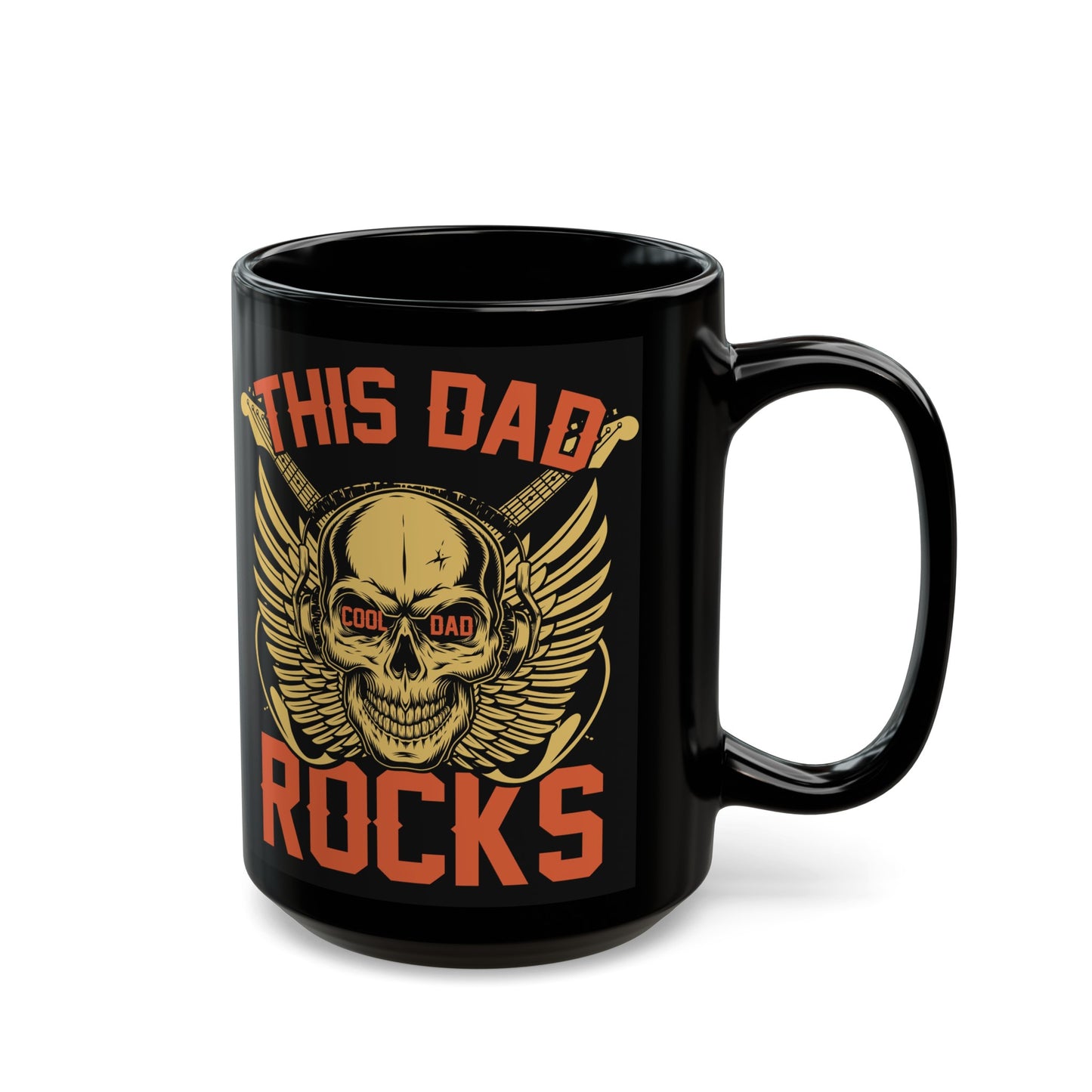 This Dad Rocks Black Mug (11oz, 15oz)