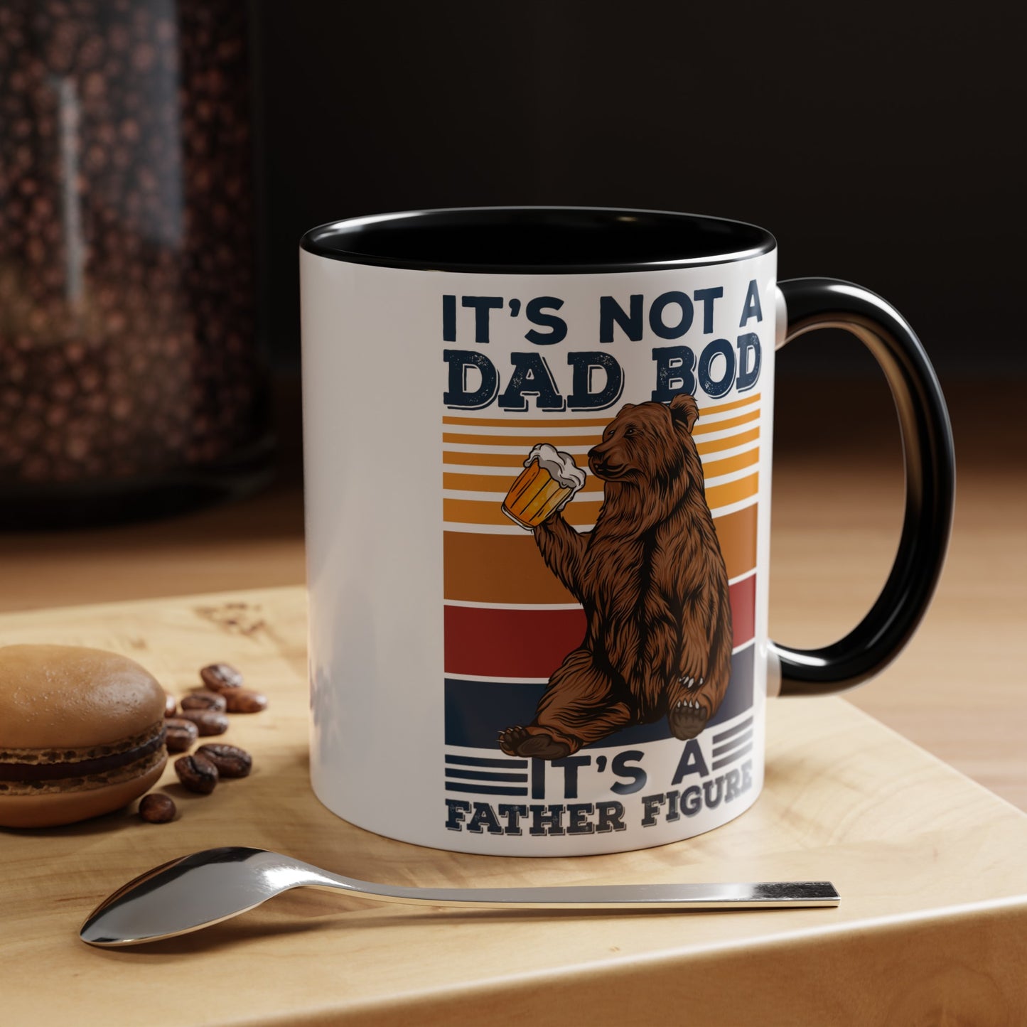 Dad Bod Father Figure Accent Coffee Mug, 11oz