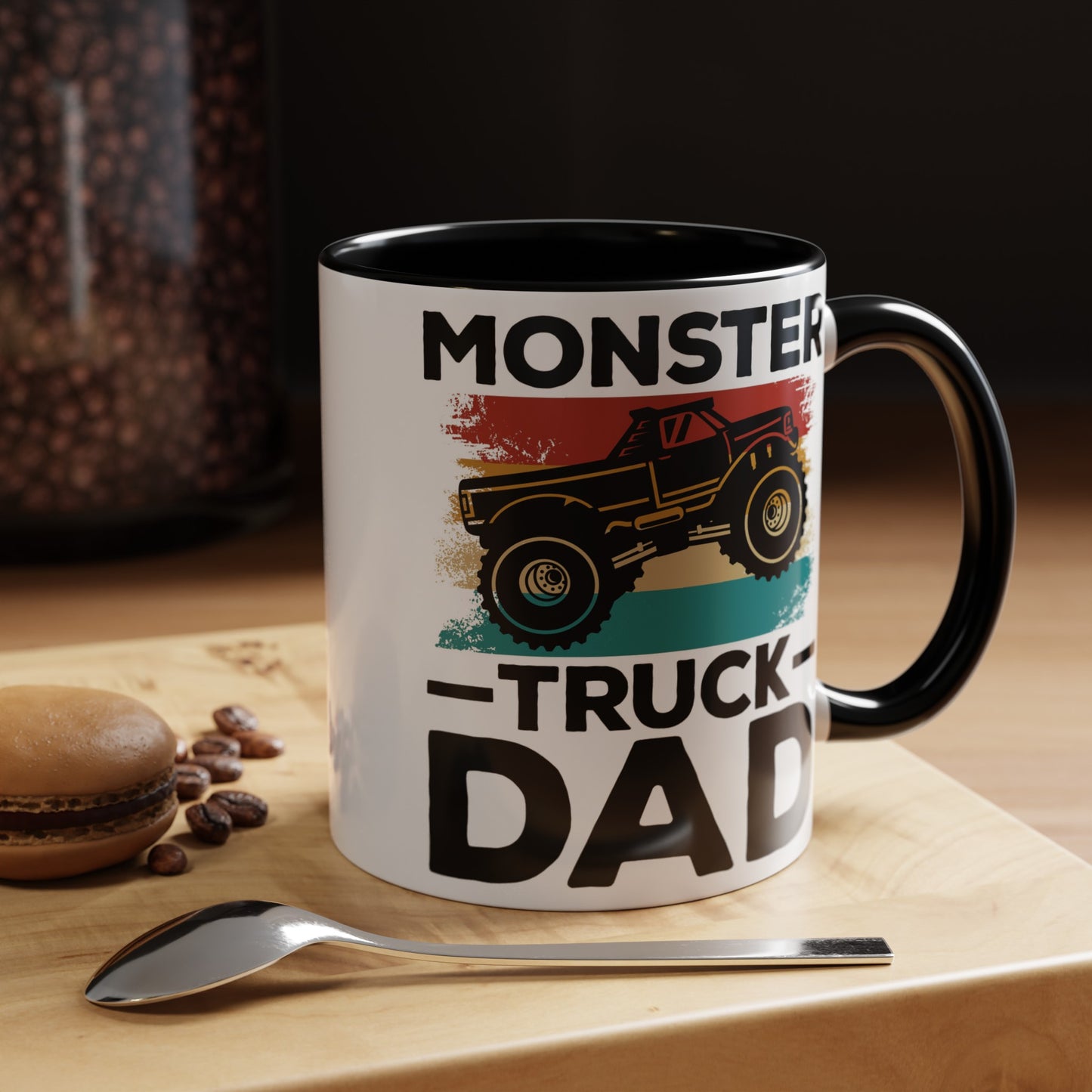 Monster Truck Dad Accent Coffee Mug, 11oz
