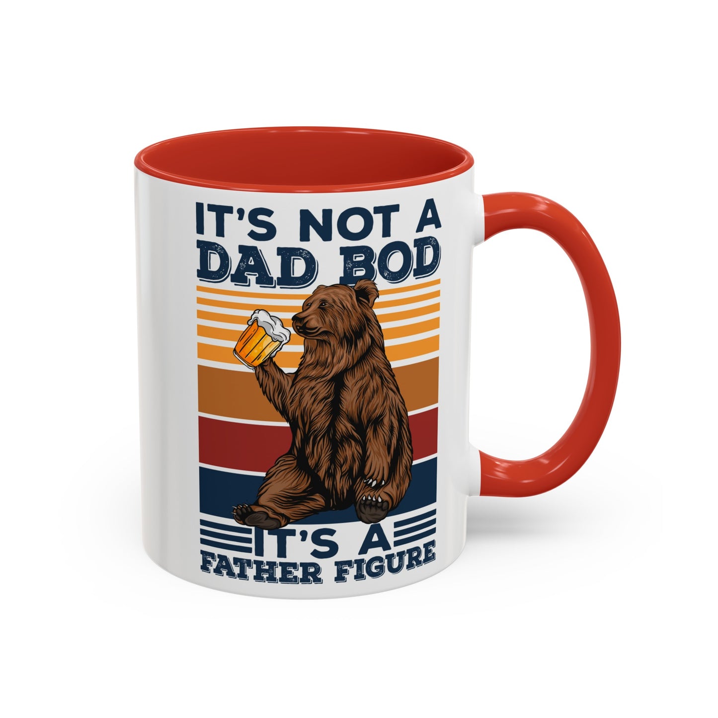 Dad Bod Father Figure Accent Coffee Mug, 11oz