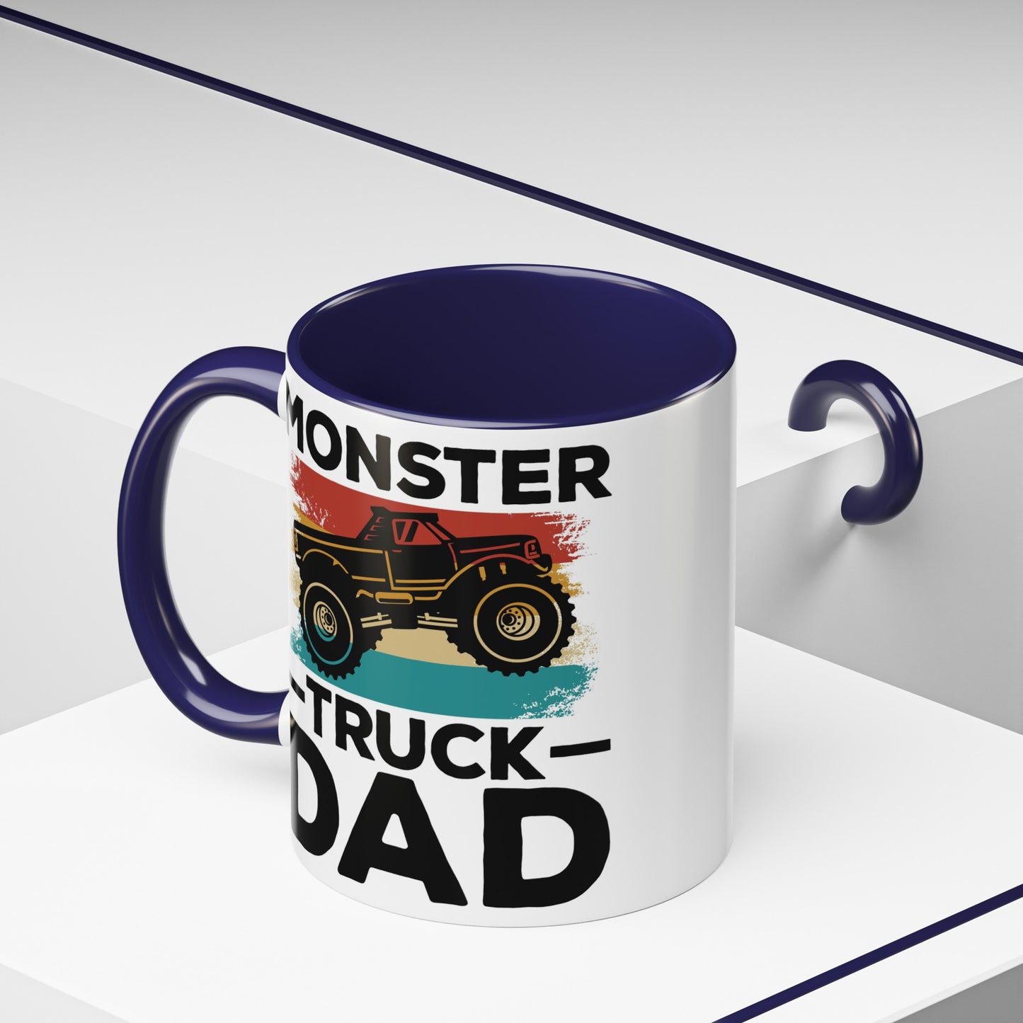 Monster Truck Dad Accent Coffee Mug, 11oz