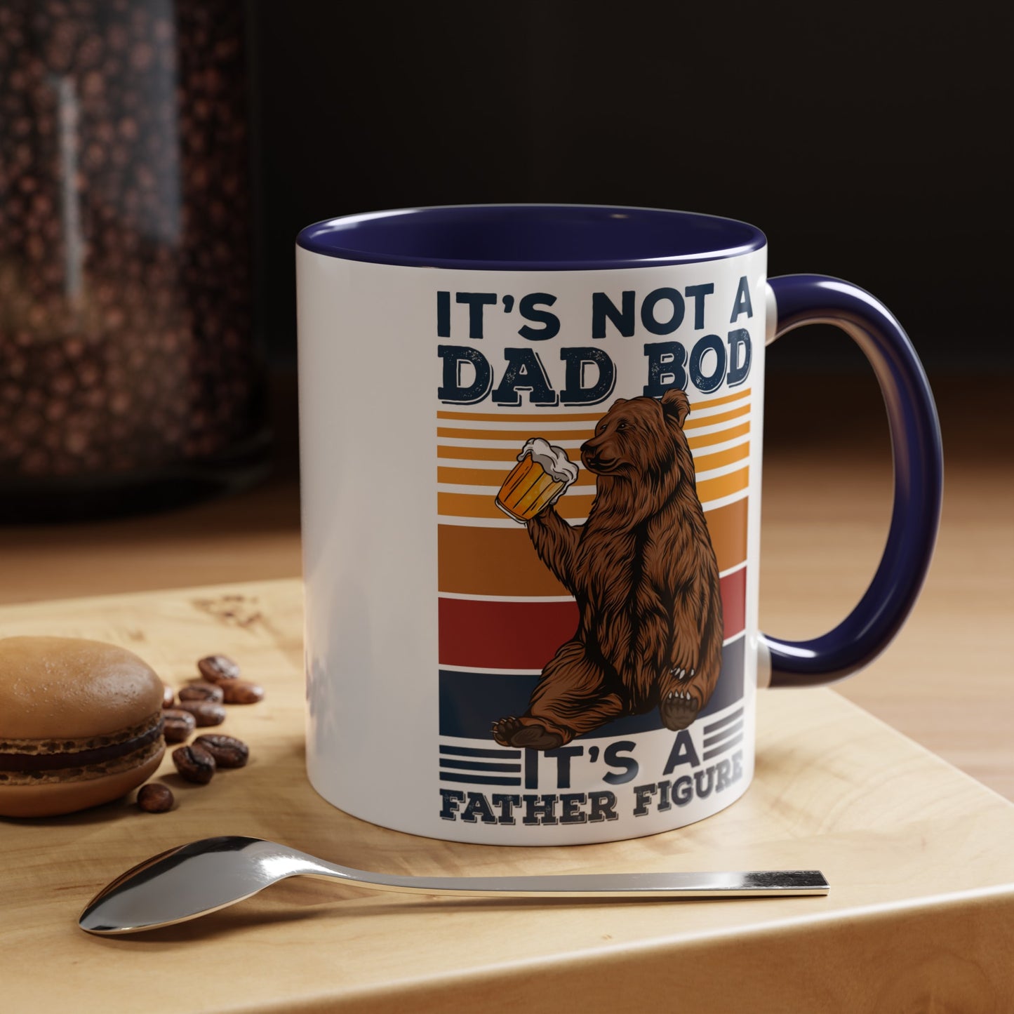 Dad Bod Father Figure Accent Coffee Mug, 11oz