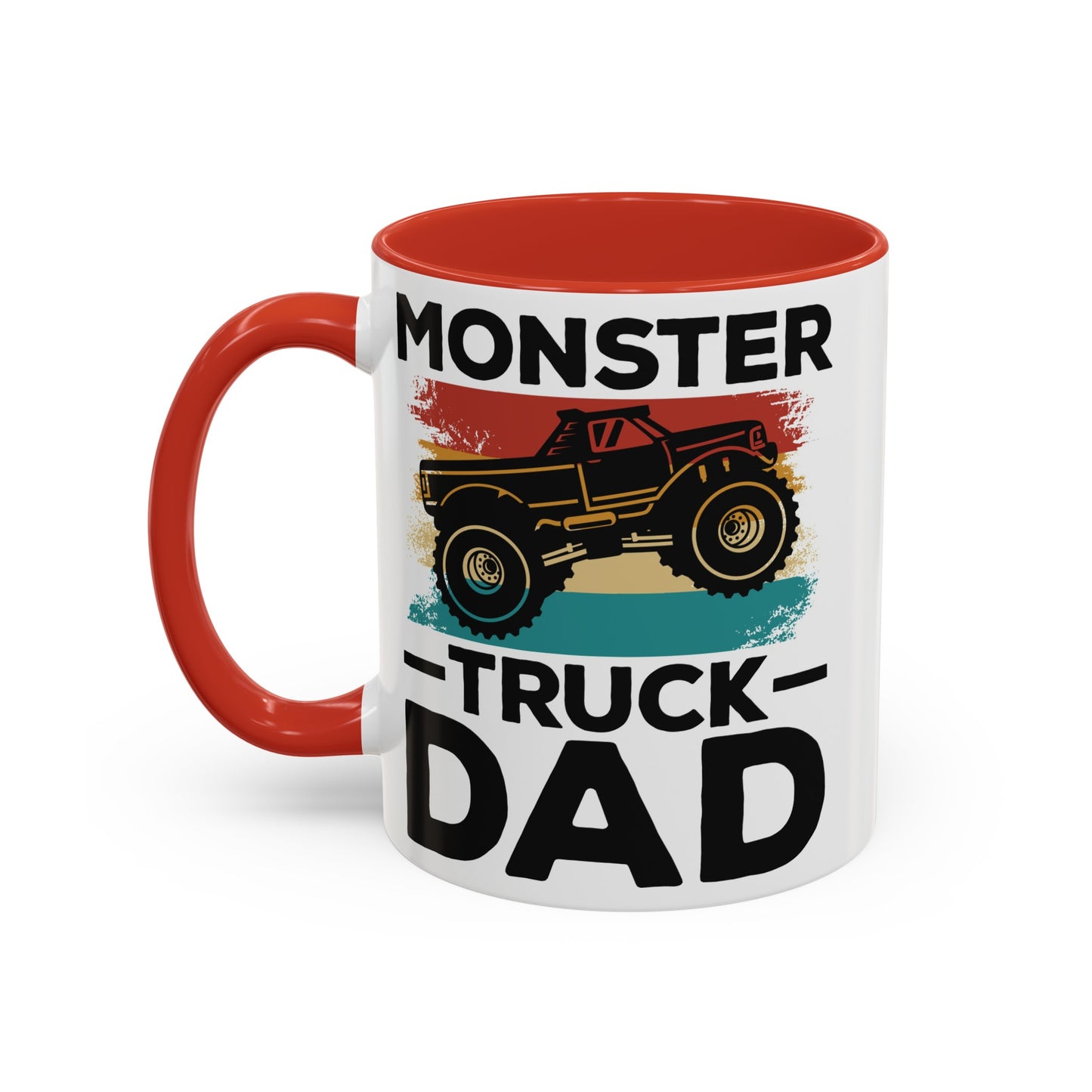 Monster Truck Dad Accent Coffee Mug, 11oz