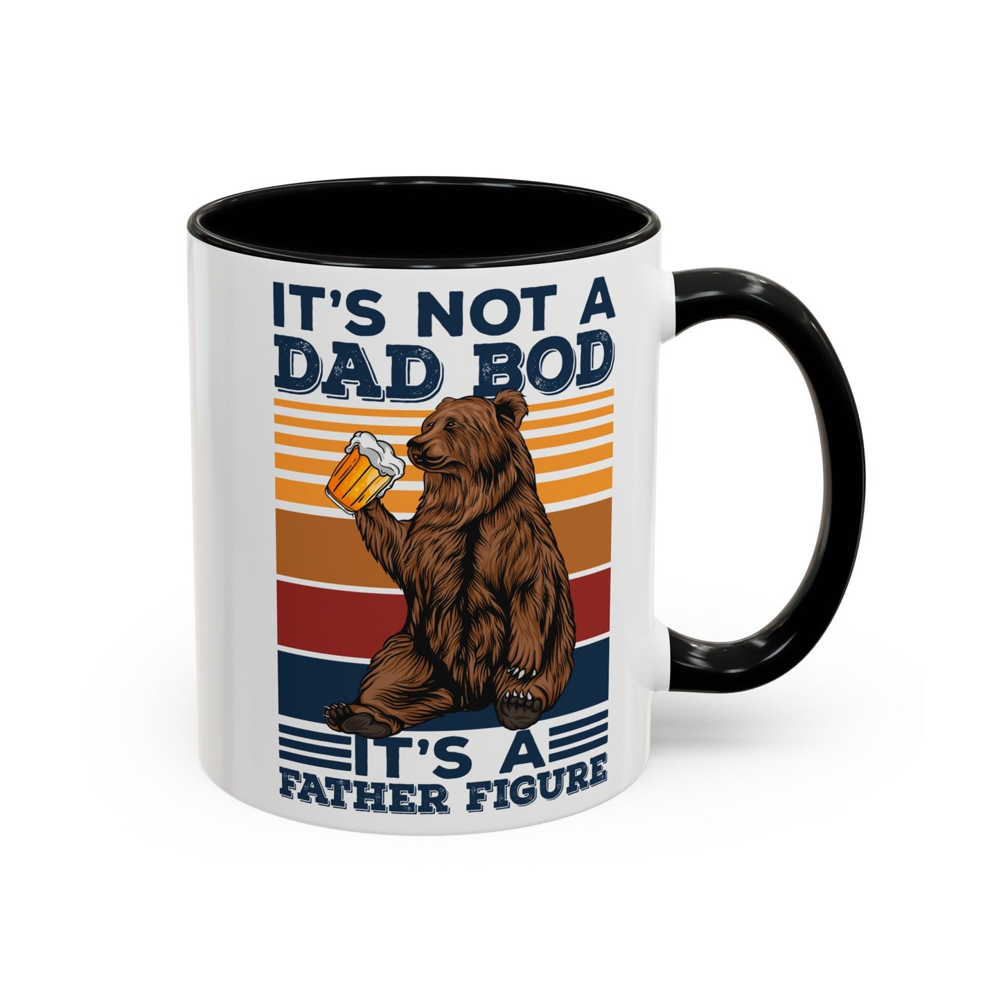 Dad Bod Father Figure Accent Coffee Mug, 11oz