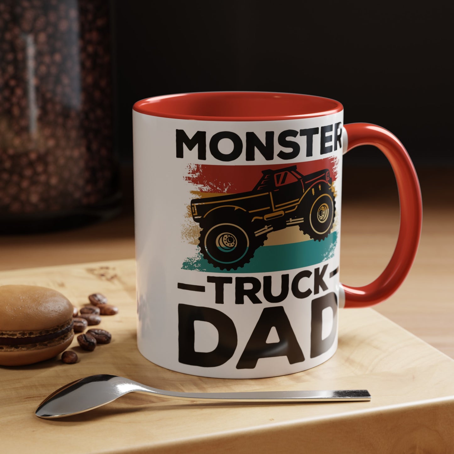 Monster Truck Dad Accent Coffee Mug, 11oz