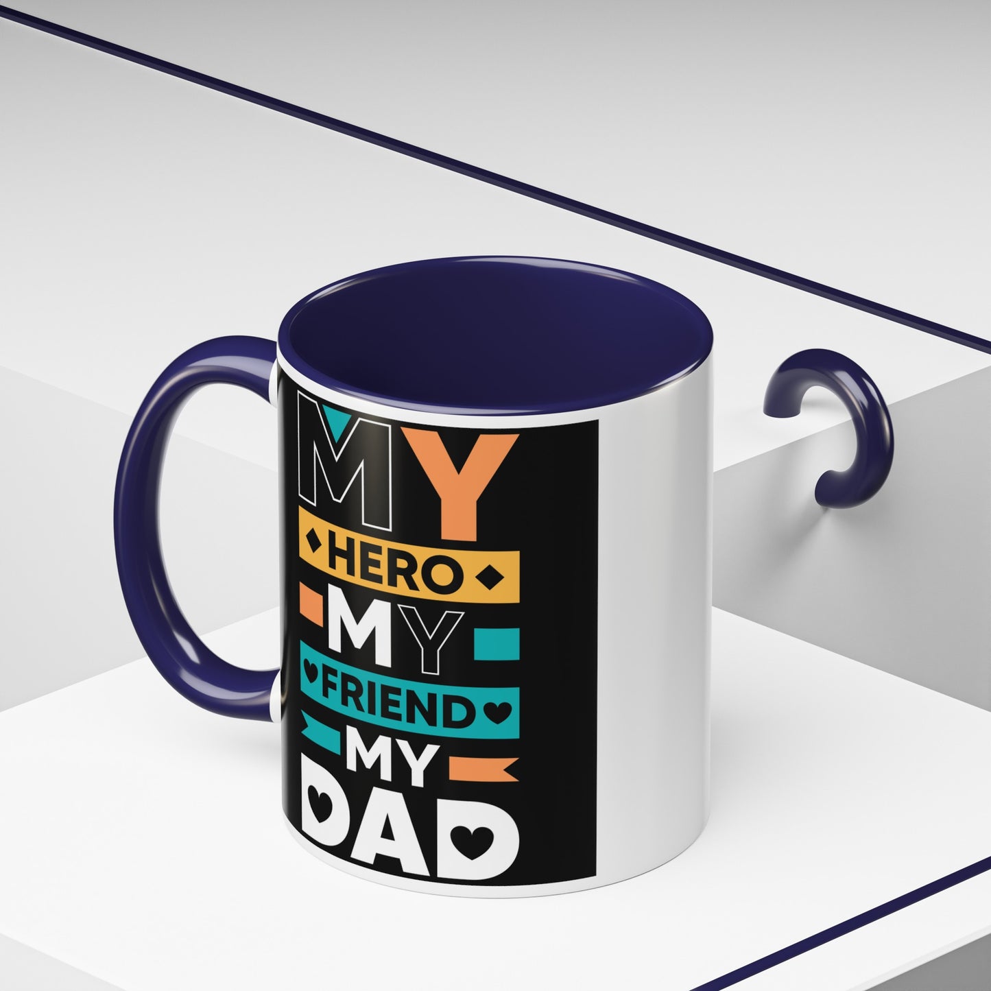 Hero Friend Dad Accent Coffee Mug, 11oz