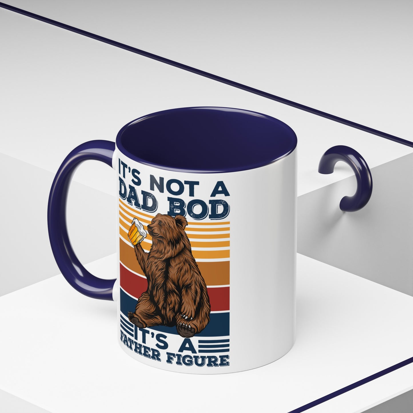 Dad Bod Father Figure Accent Coffee Mug, 11oz