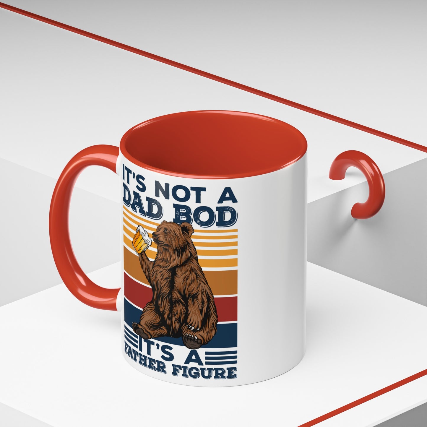 Dad Bod Father Figure Accent Coffee Mug, 11oz