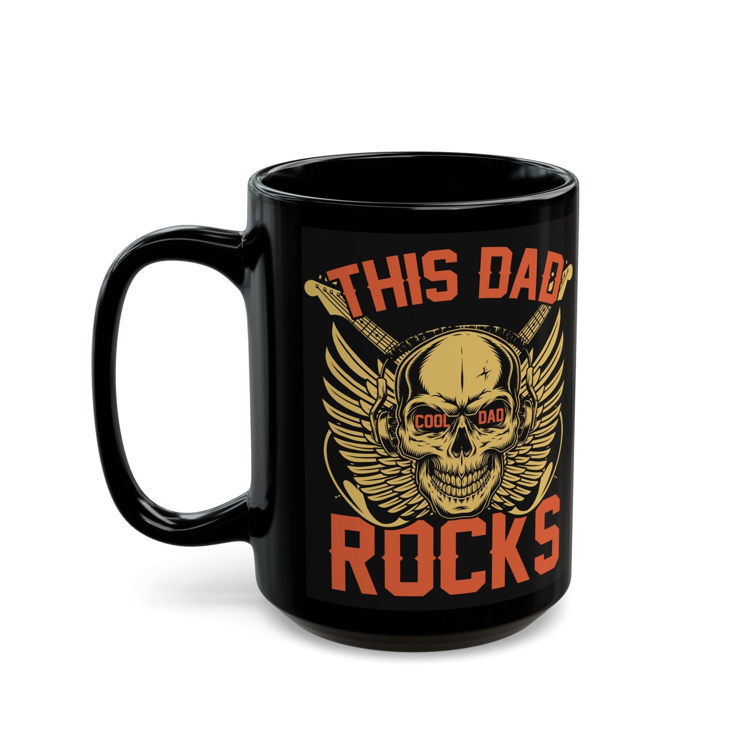 This Dad Rocks Black Mug (11oz, 15oz)