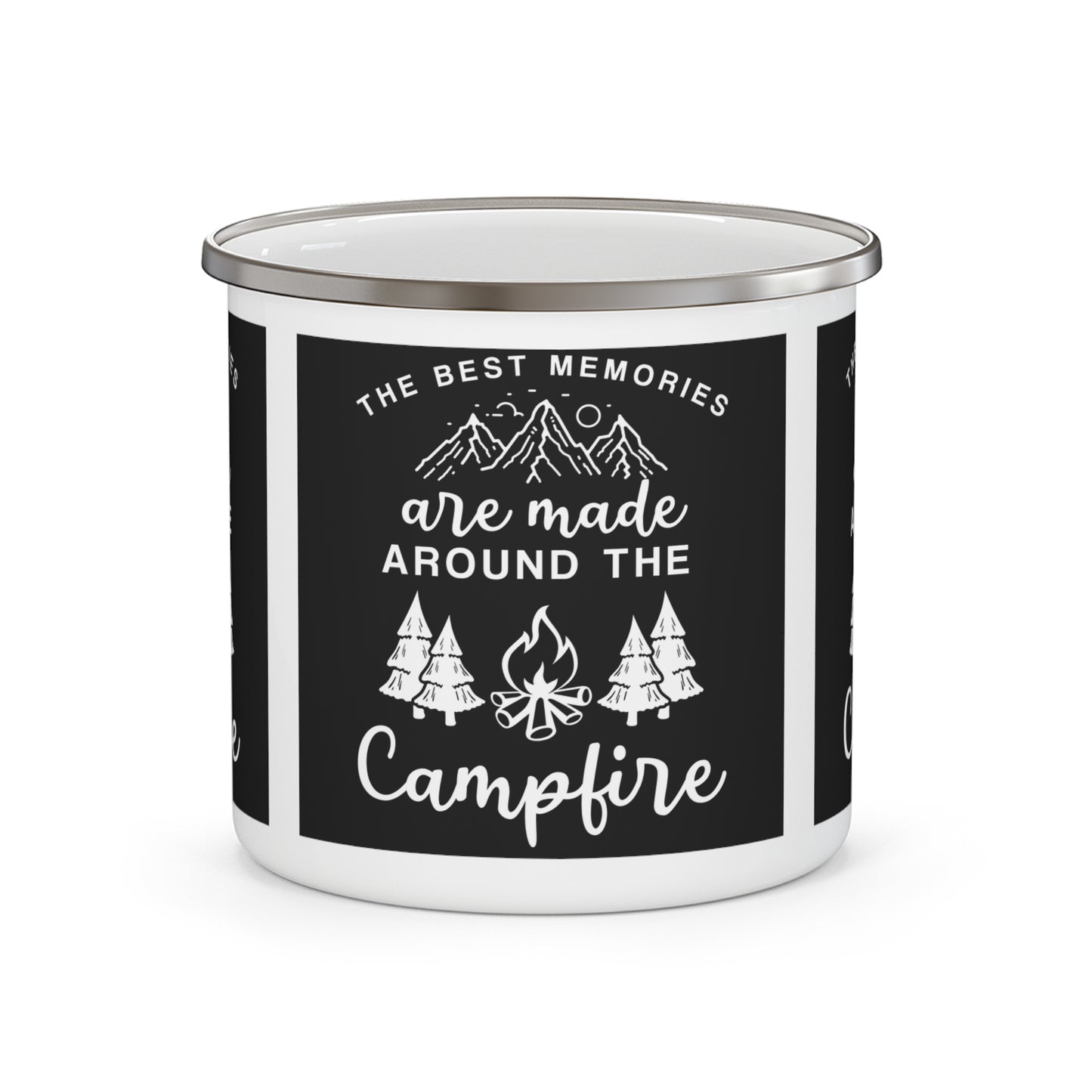 Memories Around Campfire Enamel Camping Mug