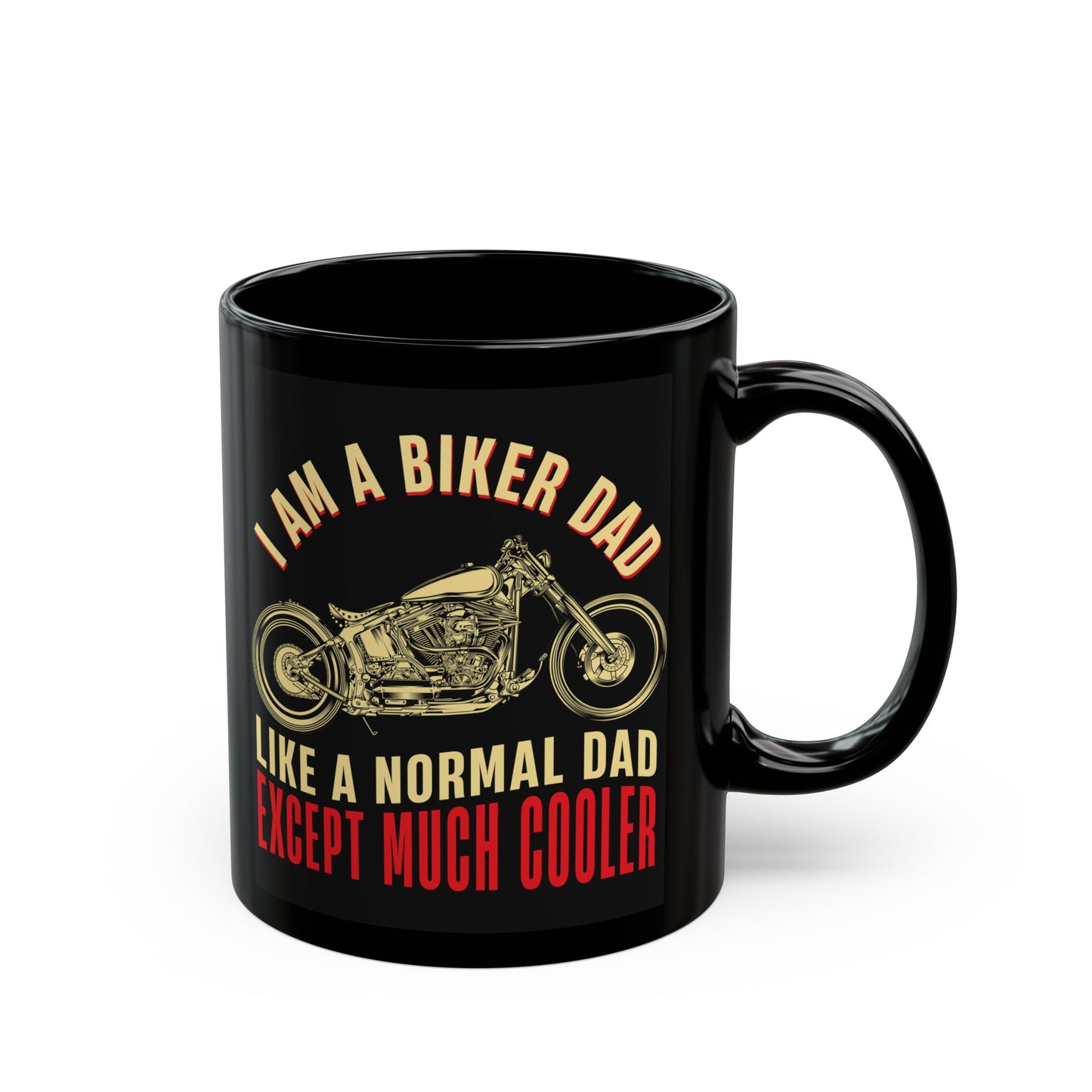 Cool Biker Dad Black Mug (11oz, 15oz)