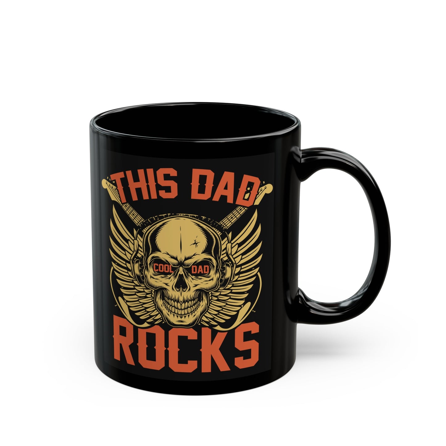 This Dad Rocks Black Mug (11oz, 15oz)