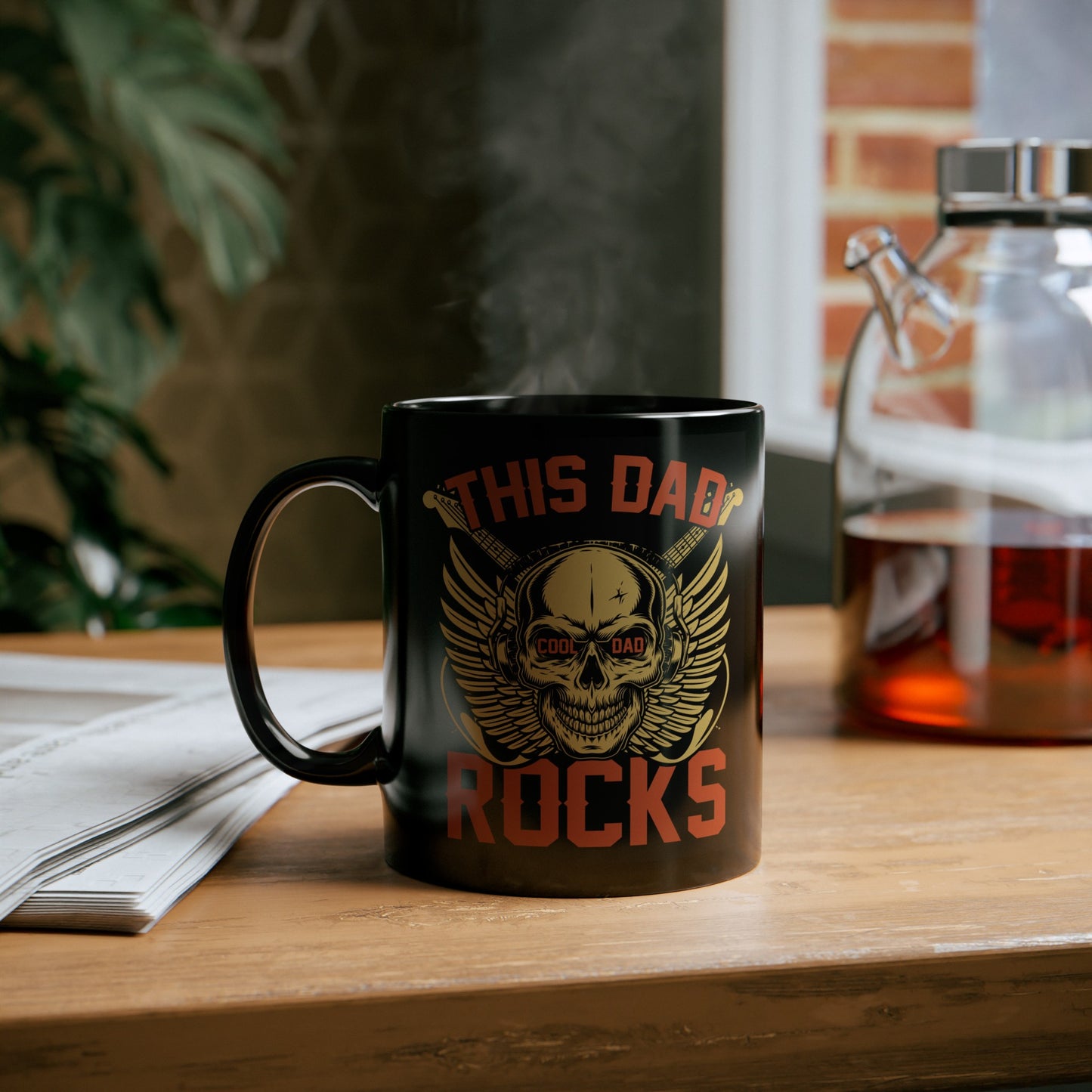 This Dad Rocks Black Mug (11oz, 15oz)