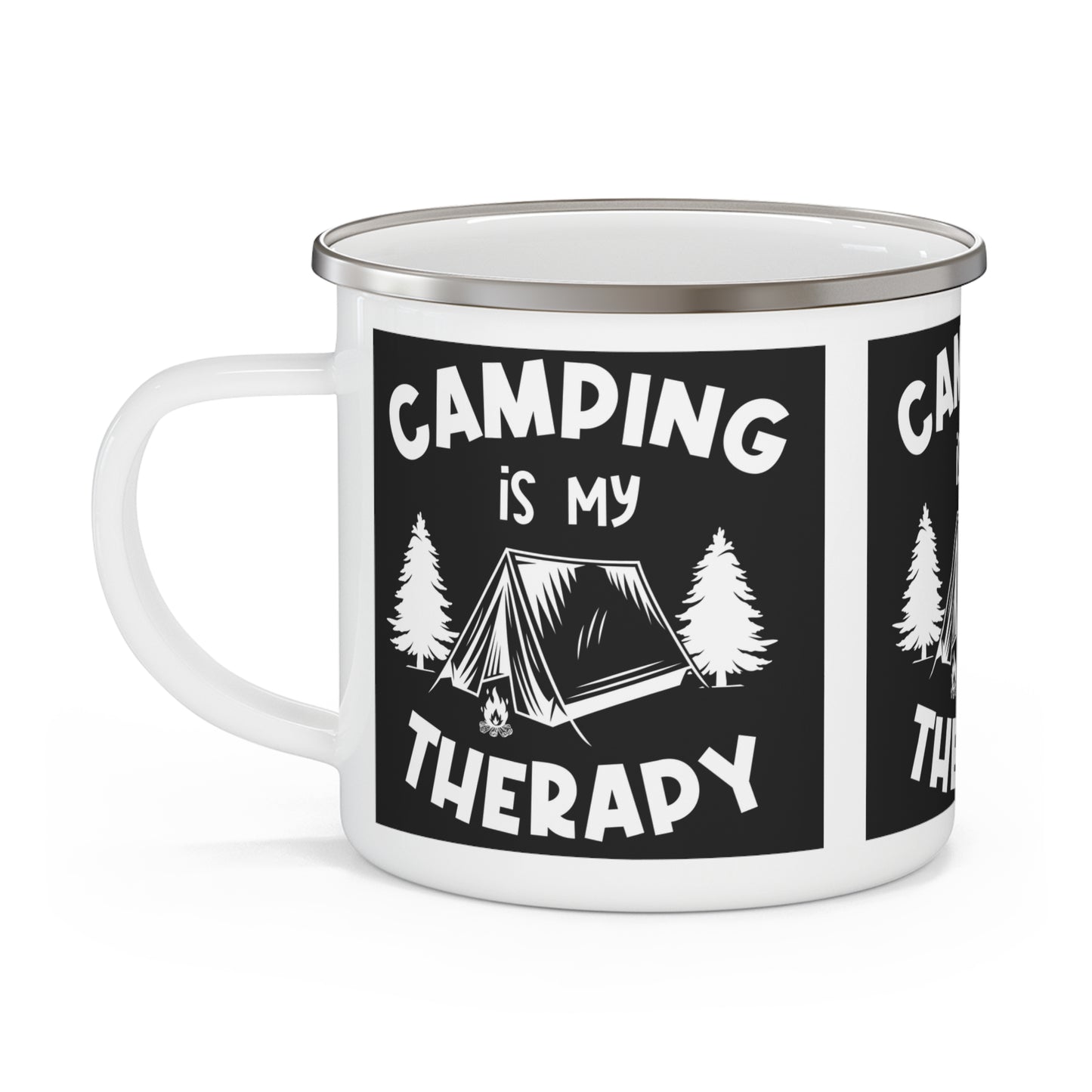 Camping Is My Therapy Enamel Camping Mug
