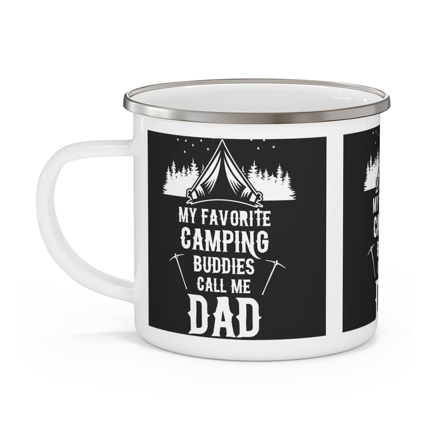 Camp Buddies Call Me Dad Enamel Camping Mug