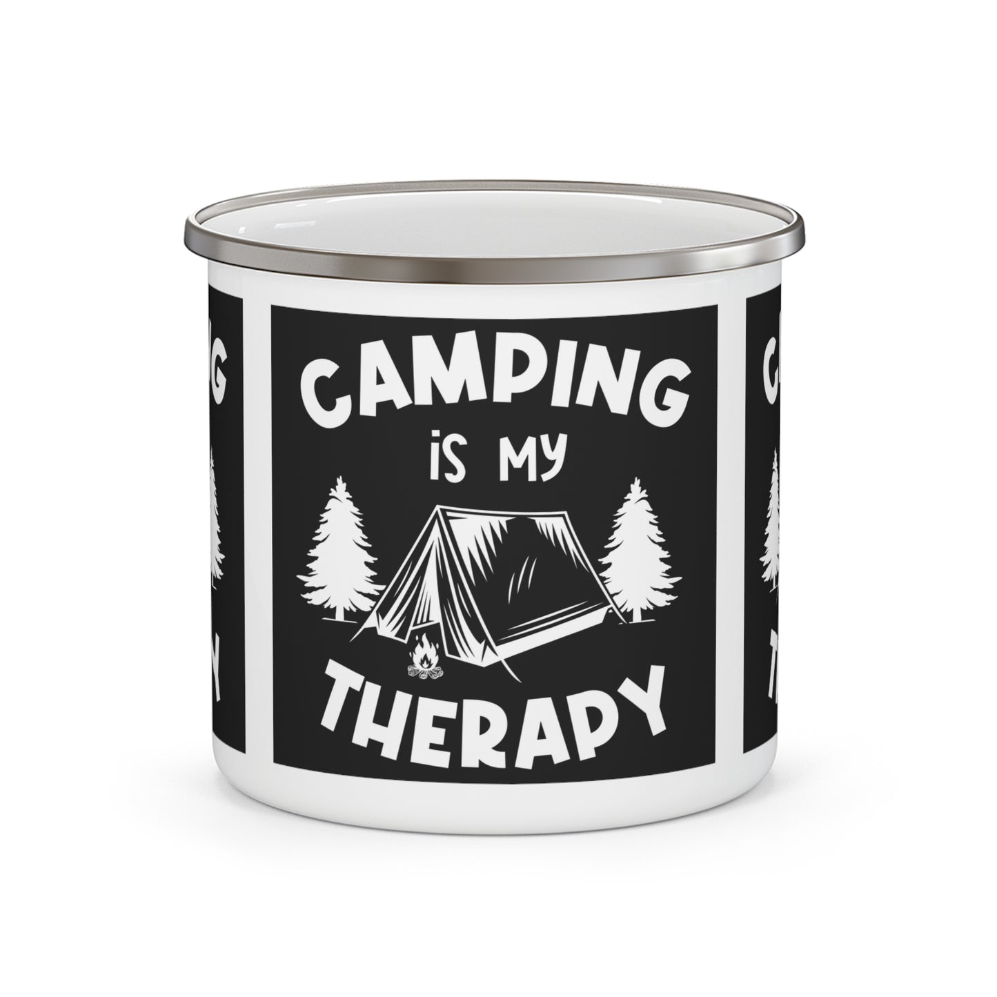 Camping Is My Therapy Enamel Camping Mug