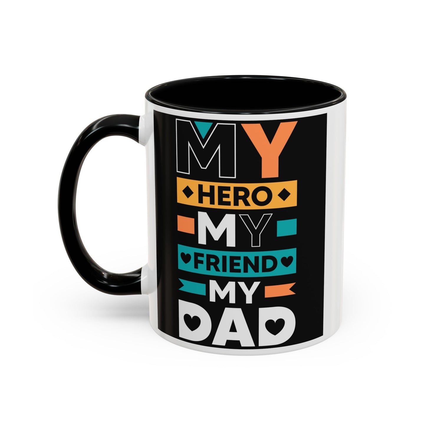 Hero Friend Dad Accent Coffee Mug, 11oz