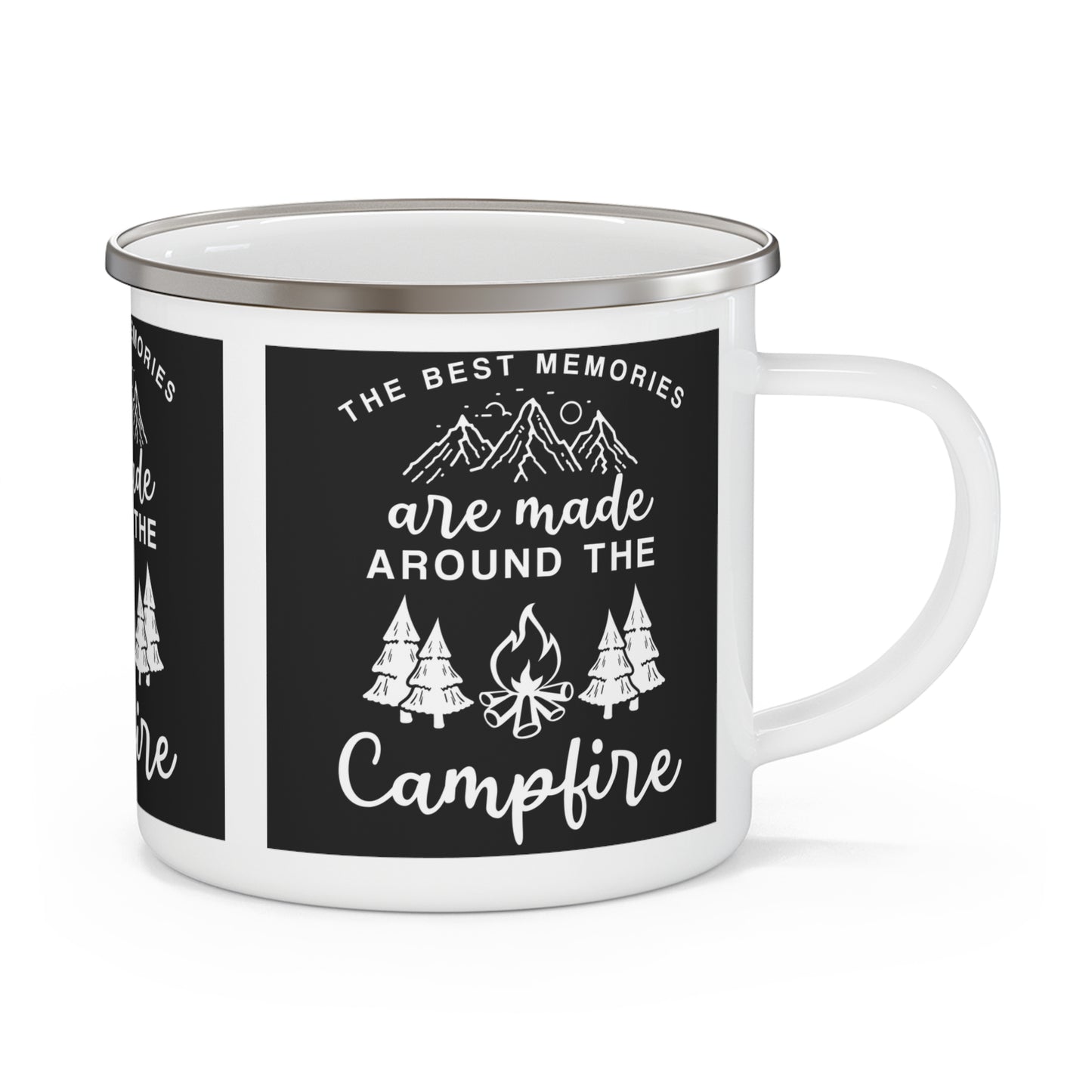 Memories Around Campfire Enamel Camping Mug