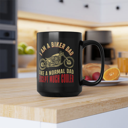 Cool Biker Dad Black Mug (11oz, 15oz)