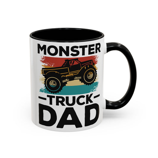 Monster Truck Dad Accent Coffee Mug, 11oz