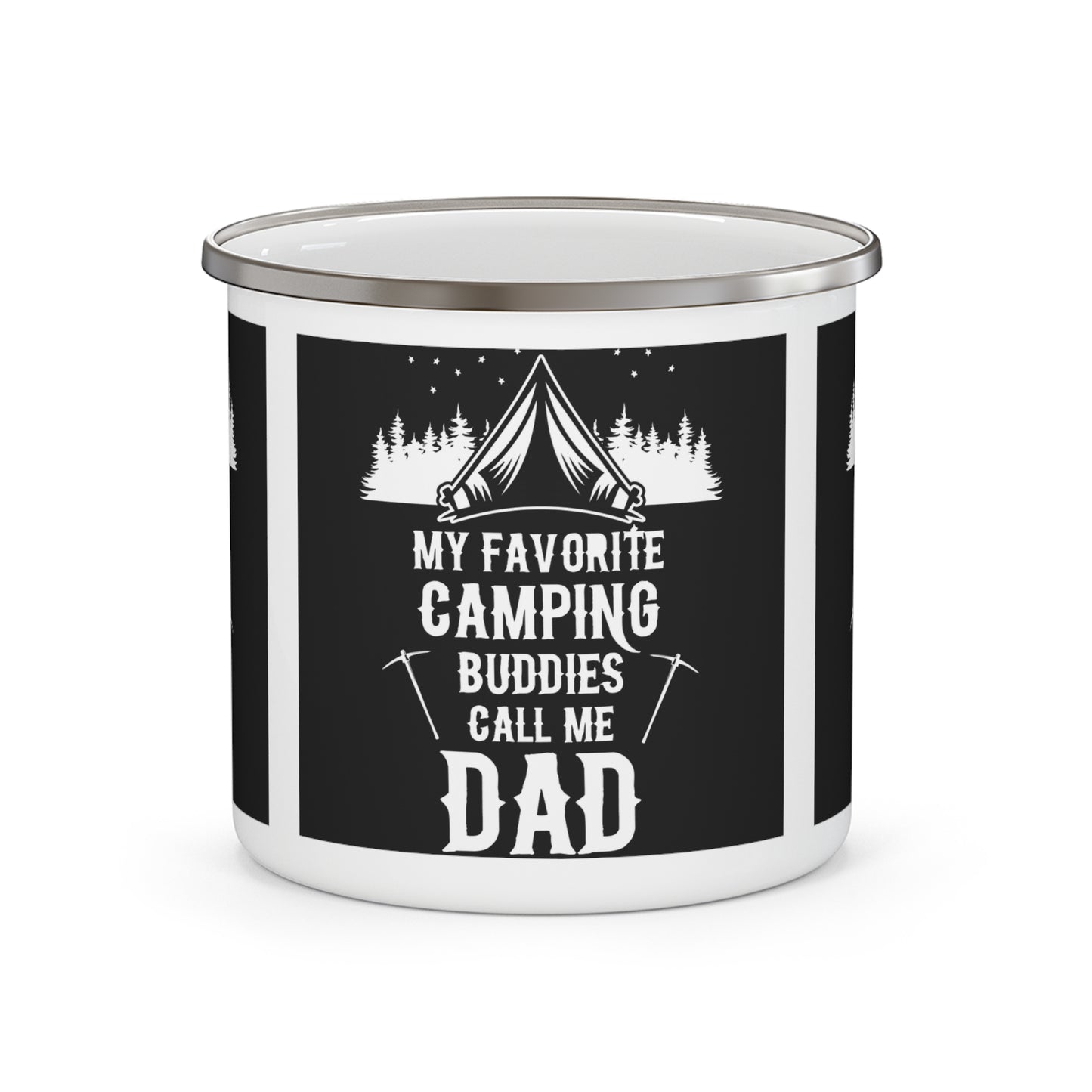 Camp Buddies Call Me Dad Enamel Camping Mug