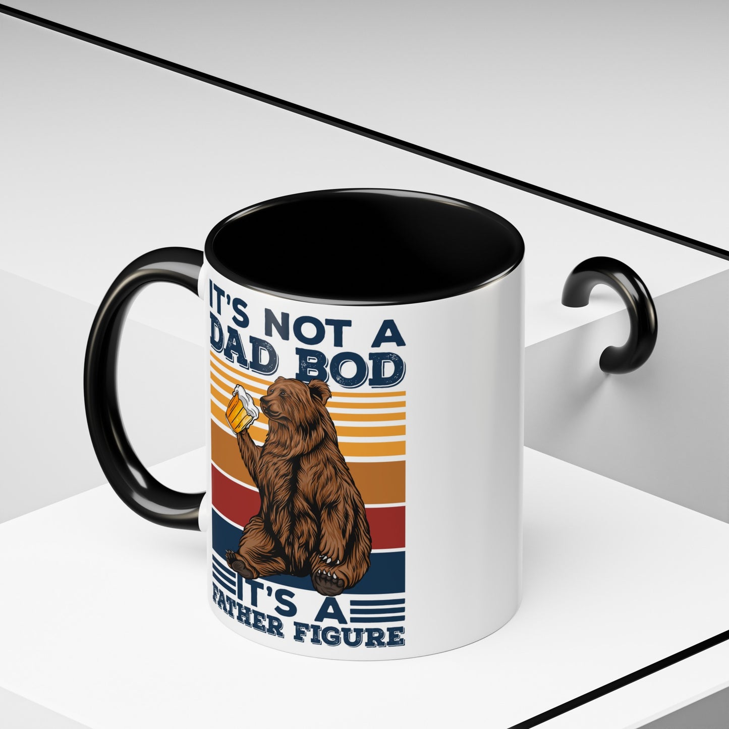 Dad Bod Father Figure Accent Coffee Mug, 11oz